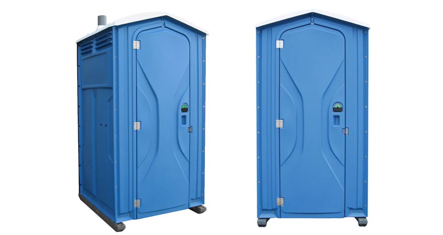 Long-term porta potty units on site in Elkhart, Indiana